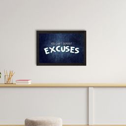 eCraftIndia Navy Blue & White Motivational Quote Satin Matte Texture UV Wall Painting-image-28