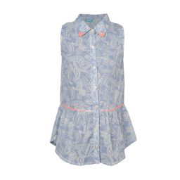 Miyo Girls Blue Printed Top-image-45