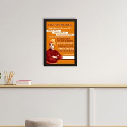 eCraftIndia Orange & White Swami Vivekananda Motivational Quote Wall Painting-image-4