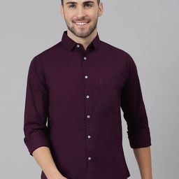 Dennis Lingo Men Purple Slim Fit Casual Shirt-picture-21