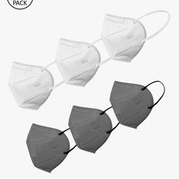 yelloe Unisex 5 Pcs White 5-Ply Anti-Pollution Reusable N95 Masks-29