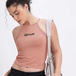 SZN Typography Print Bamboo spandex Tank Crop Top-picture-28