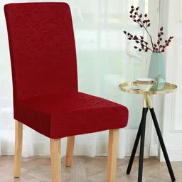 Cortina Set Of 6 Maroon Printed Chair Covers-image-45