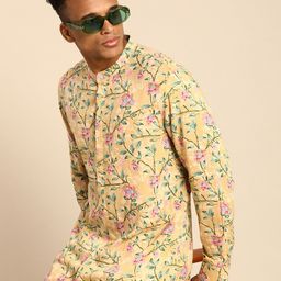 Sangria Men Floral Printed Kurta-picture-38