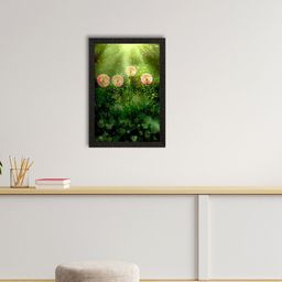 eCraftIndia Green & Pink Colorful Flowers Satin Matt Texture UV Art Painting-image-83