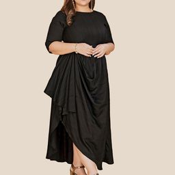 Curvy Lane Women Plus Size Gathered Maxi Dress-picture-41