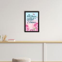 eCraftIndia Blue & Pink Motivational Quote & Floral Satin Matte Texture UV Wall Painting-image-75