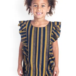 Cherry Crumble Girls Multicoloured Striped Cotton Top-picture-18