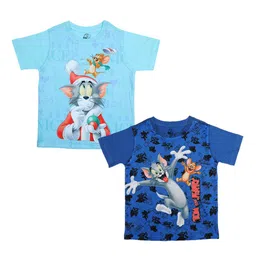 Tom & Jerry Boys Blue Pack of 2 Printed T-shirt-image-21