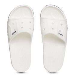 Crocs Unisex White Solid Slip-On Flip Flops-40