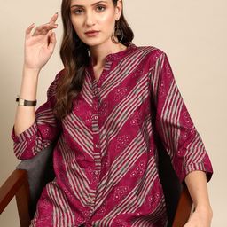 Anouk Bandhani Printed Modal Kurti-image-91