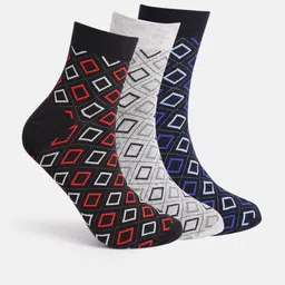 Mast & Harbour Men Set Of 3 Patterned Above Ankle Length Socks image 1