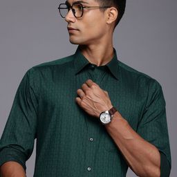Raymond Gingham Checked Slim Fit Opaque Pure Cotton Formal Shirt-image-36
