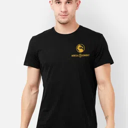 Free Authority Mortal Kombat Printed Black Tshirt for Men-image-80