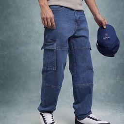 The Roadster Lifestyle Co. Men Relaxed Fit Mid-Rise Light Fade Stretchable Jeans-picture-19