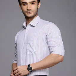 Raymond Micro Checked Slim Fit Opaque Pure Cotton Formal Shirt-picture-21