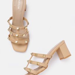 AXIUM Women Embellished Block Sandals-50