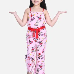 StyleStone Girls Pink & Green Printed Jumpsuit-image-86