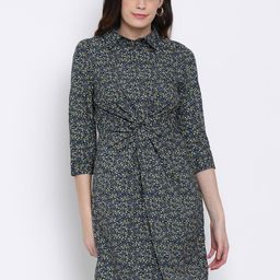 Oxolloxo Women Green Printed Shirt Dress-picture-22
