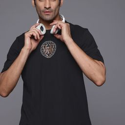 ADIDAS Don Stat Graphic Print Basketball Pure Cotton T-shirt-image-4