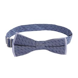 Bruun & Stengade Blue Woven Design Bow Tie-image-48