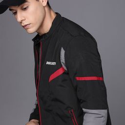 Ducati Men Black Solid Padded Jacket-image-31