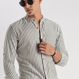 Moda Rapido Men Slim Fit Striped Casual Shirt-picture-32