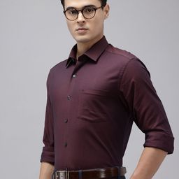 Arrow Manhattan Slim Fit Textured Self Design Pure Cotton Formal Shirt-picture-46