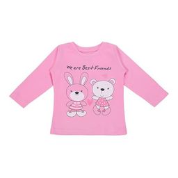 Bodycare Kids Girls Pink Typography Printed T-shirt-image-12
