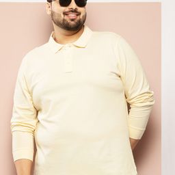 Sztori Plus-Size Polo Collar Pure Cotton T-shirt-image-58