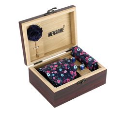 MENSOME Men Blue & Pink Floral Accessory Gift Set-image-68