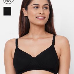 Inner Sense Black Solid Non-Wired Lightly Padded Maternity Sustainable Bra IMB009C_9C-picture-30