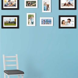 Art Street Set Of 8 Black & White Solid Individual Acrylic Photo Frames-6
