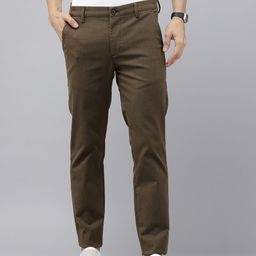 GENIPS Men Textured Slim Fit Trousers-picture-20