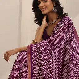 Libas Poly Georgette Saree-image-0