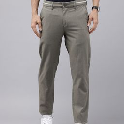 GENIPS Men Textured Slim Fit Trousers-image-71