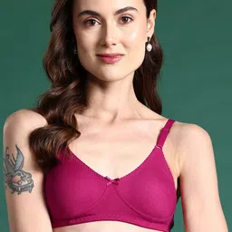 DressBerry Solid Bra - Full Coverage 1201-Pink-picture-31