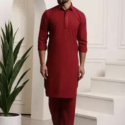 SOJANYA Thread Work Pathani Kurta with Pyjamas-picture-30