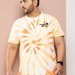 Sztori Plus Size Tie & Dye Pure Cotton T-shirt-14