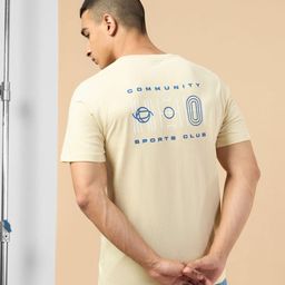 CULT Men Beige Sports Club Graphic T-shirt-picture-48