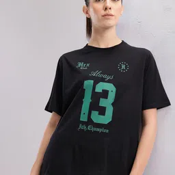 HRX by Hrithik Roshan Women Typography Printed T-shirt-picture-17