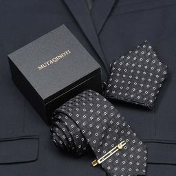 MUTAQINOTI Men Silk Necktie Accessory Gift Set-picture-28