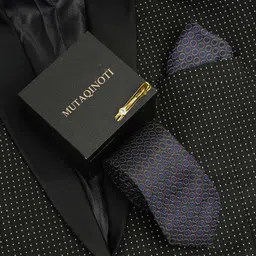 MUTAQINOTI Men Silk Necktie Accessory Gift Set-image-78