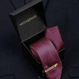 MUTAQINOTI Men Silk Necktie Accessory Gift Set-image-90