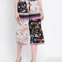 Oxolloxo Women Multicoloured Regular Fit Printed Culottes-image-34