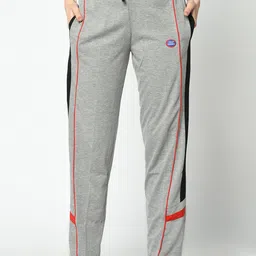 VIMAL JONNEY Women Grey Melange & Black Solid Lounge Pants-image-84