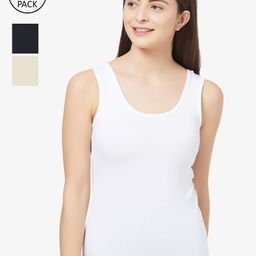 Soie Women Pack of 3 Solid Camisoles-picture-29
