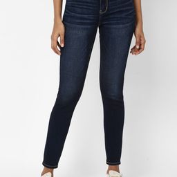 AMERICAN EAGLE OUTFITTERS Women Blue Light Fade Stretchable Jeans-image-73