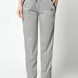 VIMAL JONNEY Women Grey Melange & Black Solid Lounge Pants-image-95