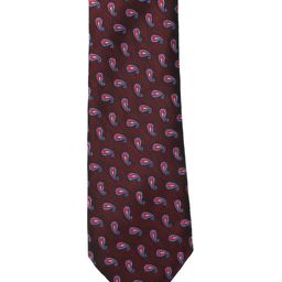 Calvadoss Men Maroon & Red Woven Design Broad Tie-picture-4